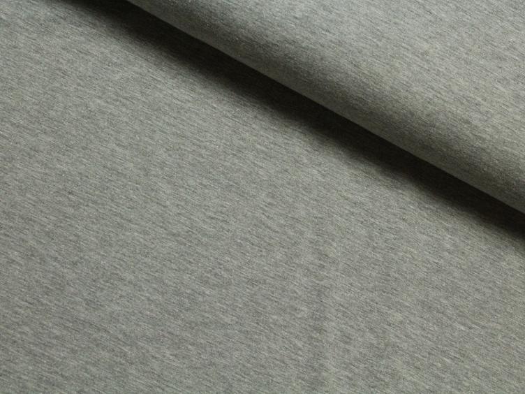 Grau meliert Jersey 60 x 150 cm