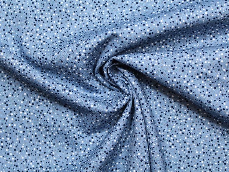Dots blue jeansblau Baumwolle 50x 150 - 0