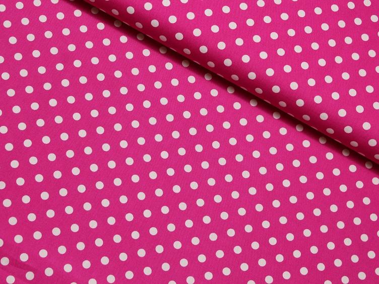 Marienkäfer Punkte weiss/pink Baumwolle