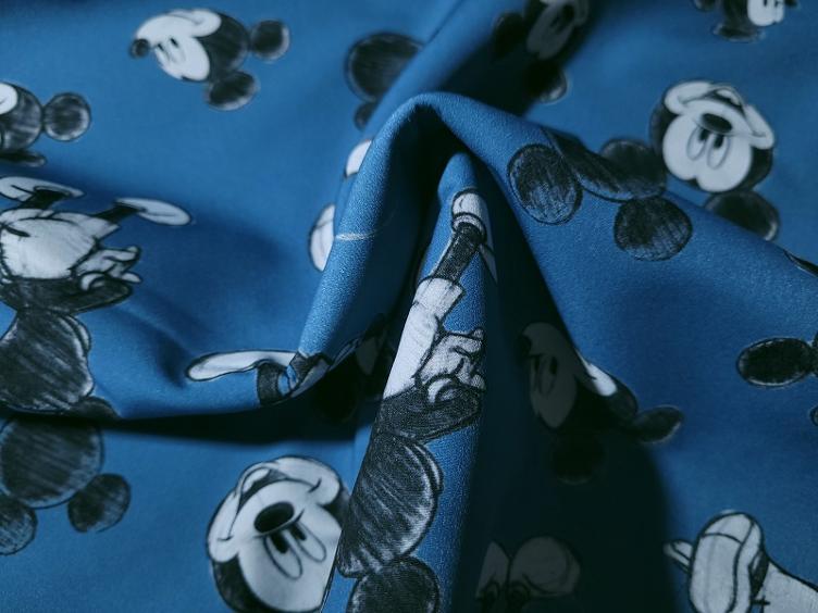 Mickey Mouse blau Softshell Lizenzstoff 100 X 147 cm - 0