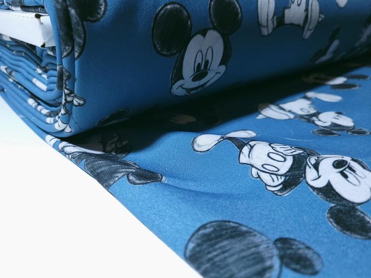 Mickey Mouse blau Softshell Lizenzstoff 100 X 147 cm - 1