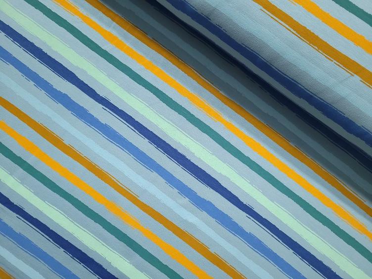 Stripe blau Sweat 40 x 148 cm