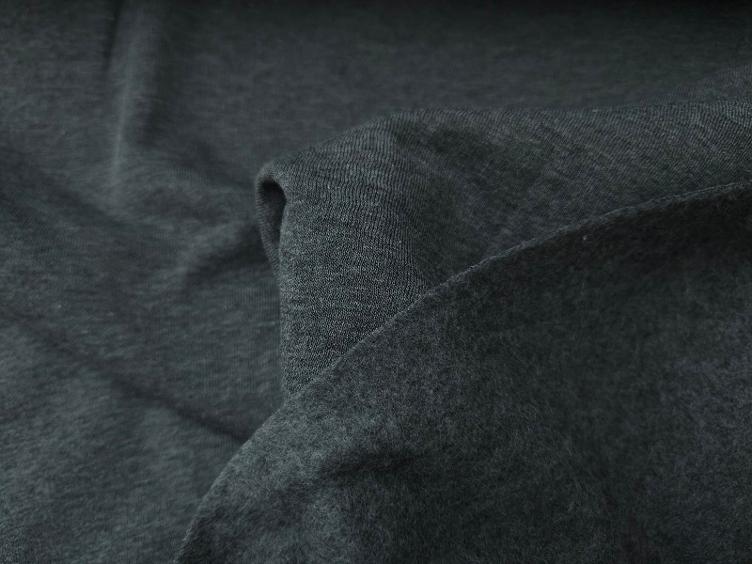 Sweatshirt uni dunkelgrau meliert 50 X 158 cm - 1