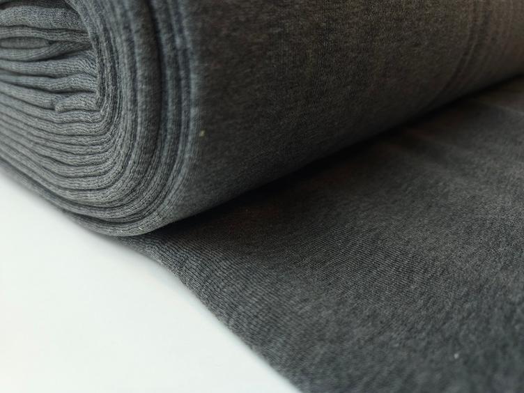 Sweatshirt uni dunkelgrau meliert 50 X 158 cm - 0