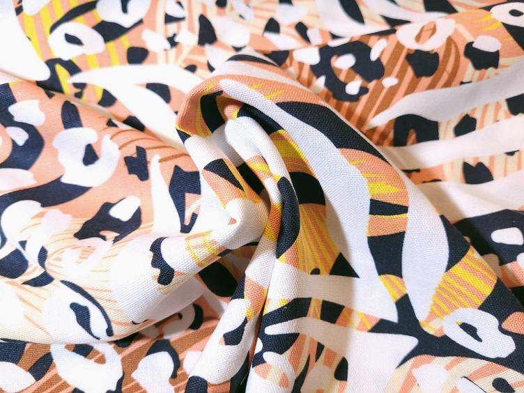 Abstract apricot Viscose - 0
