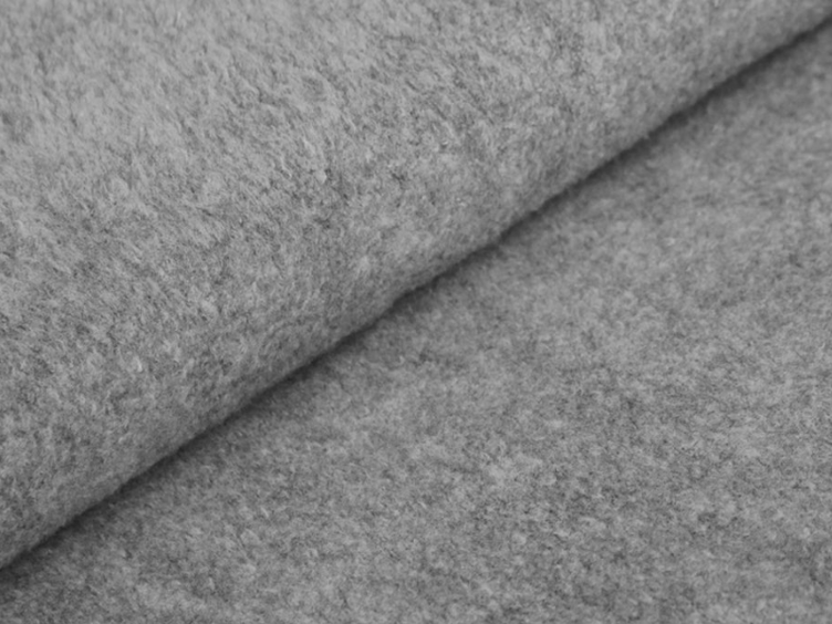 Albstoffe Bio Teddy Hamburger Liebe hellgrau 70 cm x 150 cm