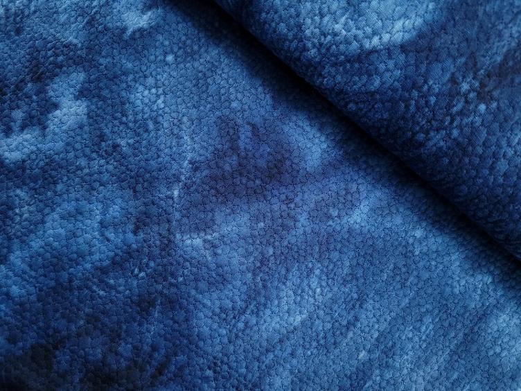 Batik Raute Jacquard blau