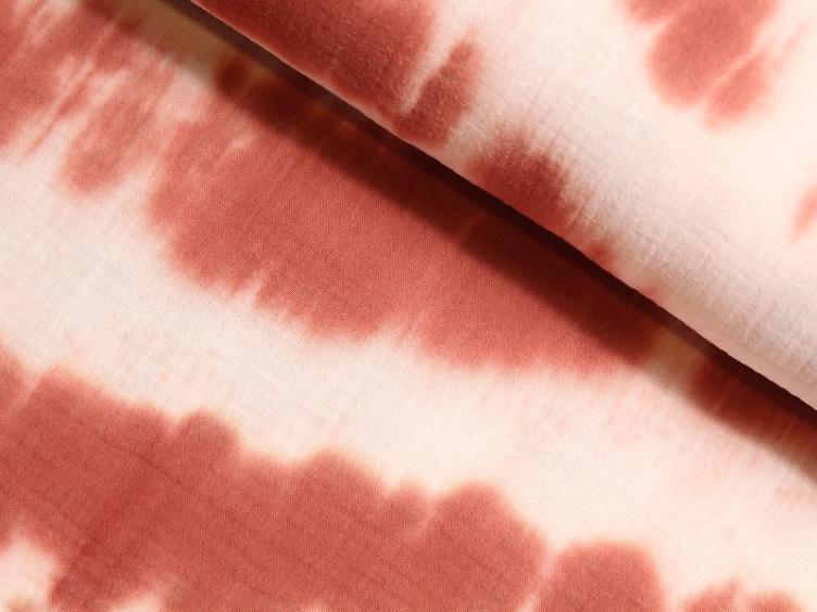 Batik rost/weiss Double Gauze