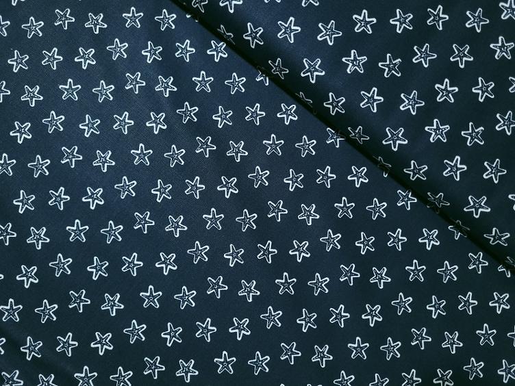 Baumwolle Sterne marine 150 x 100 cm