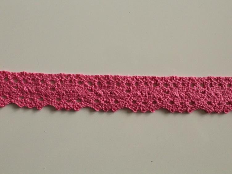 Baumwollspitze breit pink