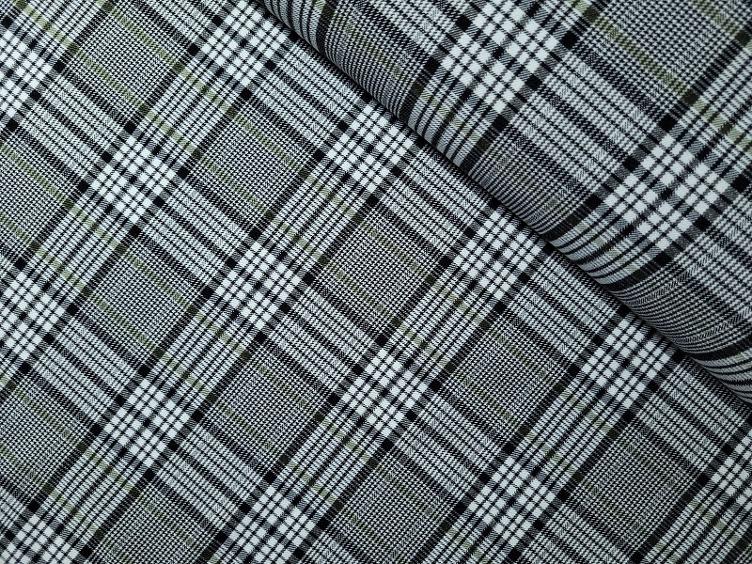 Bengalin Karto stretch weiss/Schwarz/olive