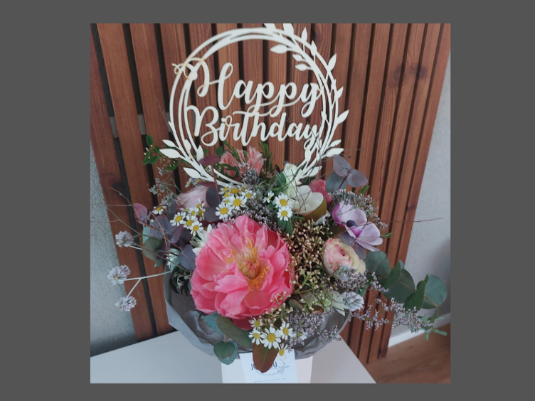 Birthday Cake - Topper / Blumenstrauss oder Kuchen