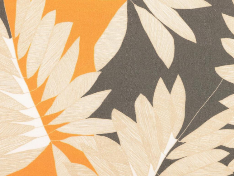 Blätter braun/apricot Viscose