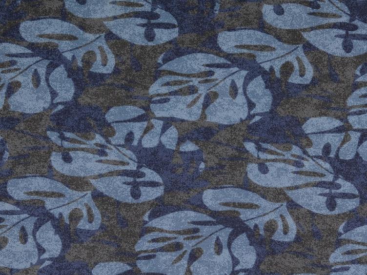 Blätter braun meliert Sommersweat 50 cm x 150 cm