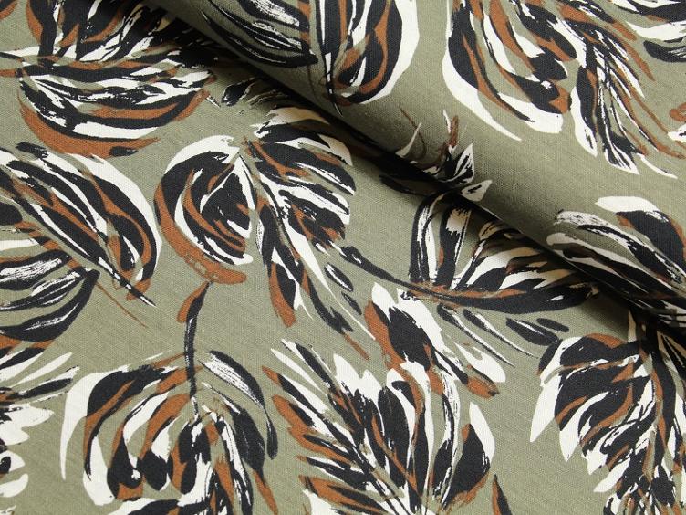Blätter kaki Viscose