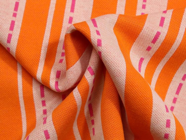 Bloom Pin Stripes orange/rosa Hamburger Liebe 90 x 150 cm - 1