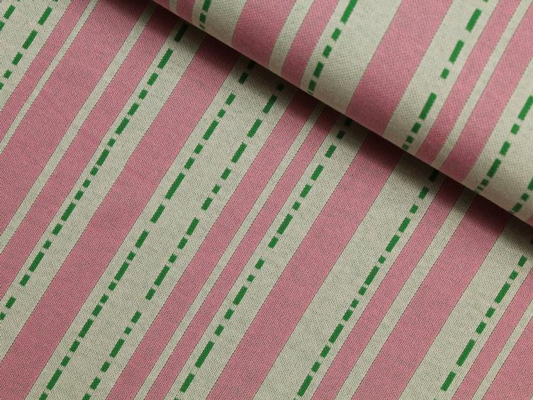 Bloom Pin Stripes weiss/rosa Hamburger Liebe 60 x 150 cm
