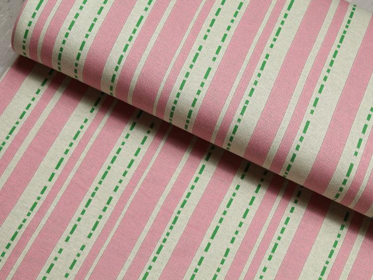 Bloom Pin Stripes weiss/rosa Hamburger Liebe 60 x 150 cm - 1