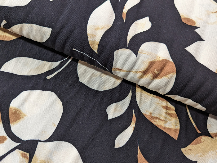 Blume beige/schwarz Viscose