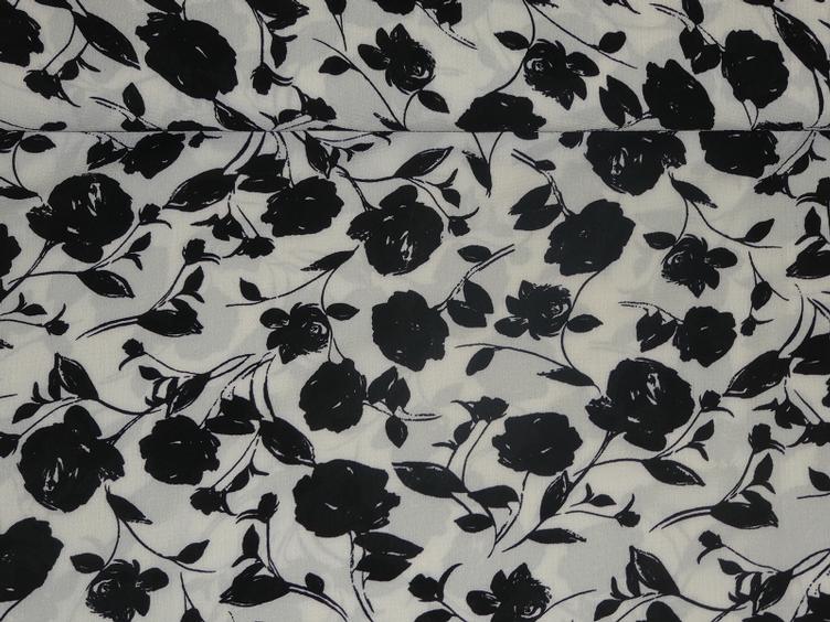 Blume ecru-black 60 x 140 cm