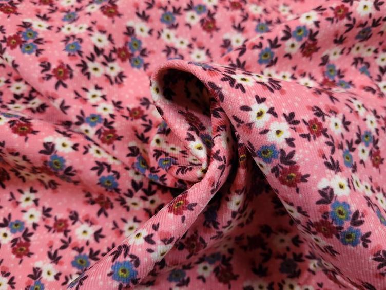 Blumen rosa Cord - 0