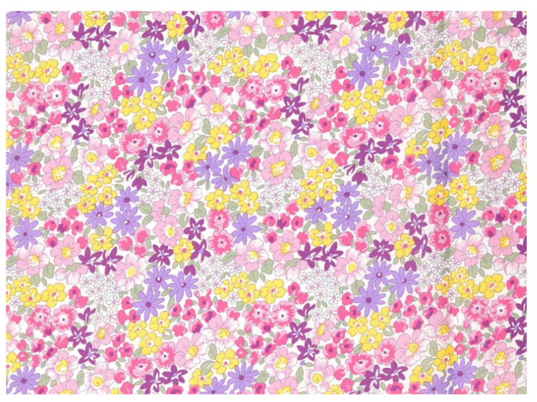 Blumenmeer rosa-lila Baumwolle