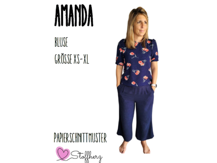 Bluse Amanda Ebook by Stoffherz Grösse XS-XL