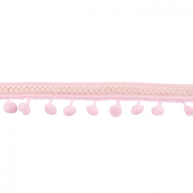 Bommelborte Fischgrät rosa