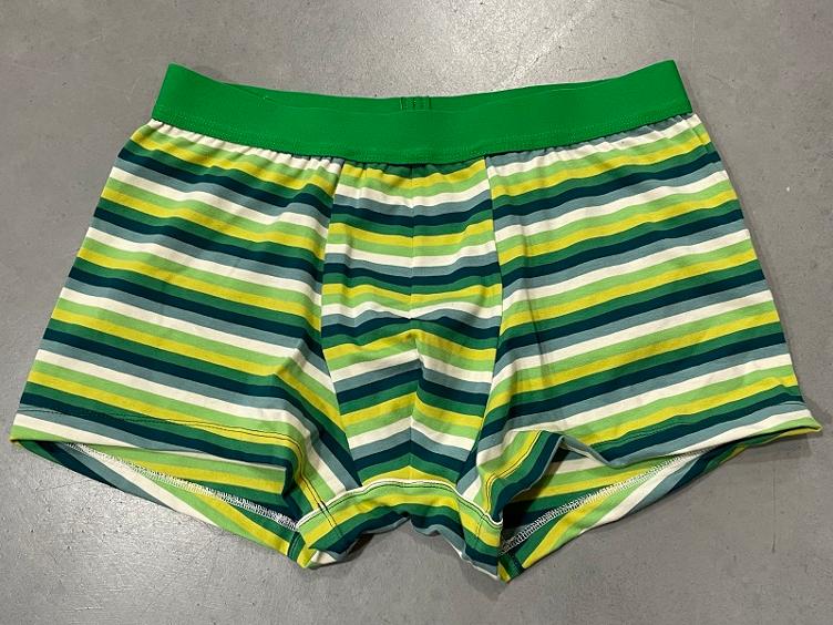 Boxershort fein gestreift grün gelb one size