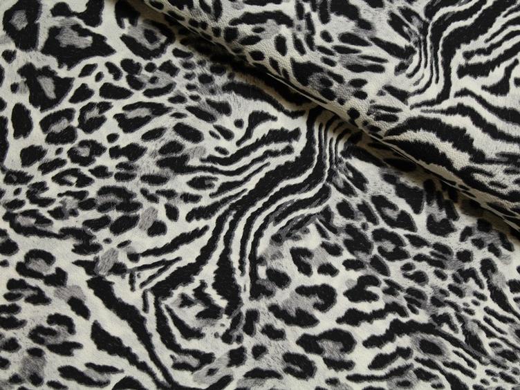 Bubble Animal Chiffon grau