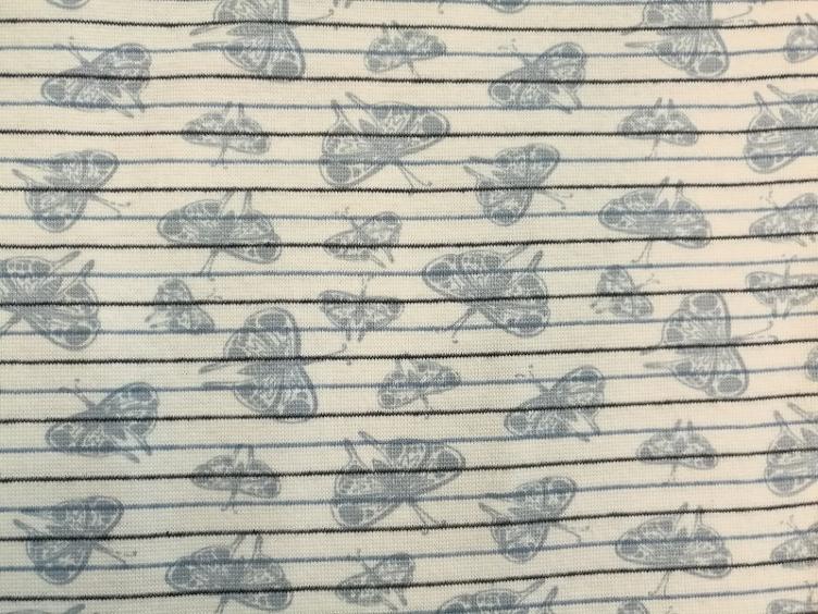 Bündchen Schmetterling gestreift 40cm x 75 cm