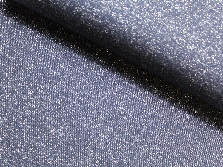 Bündchen Uni Lurex Dunkel Blau