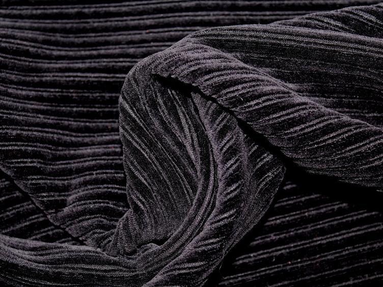 Cord Jersey schwarz 30 x 150 cm - 0
