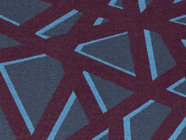 Crisscross Lila-jeansblau Jacquard by Thorsten Berger, 70 x 130 cm