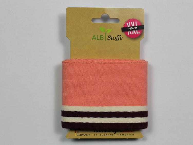 Cuff Me College coral/aubergine Albstoffe