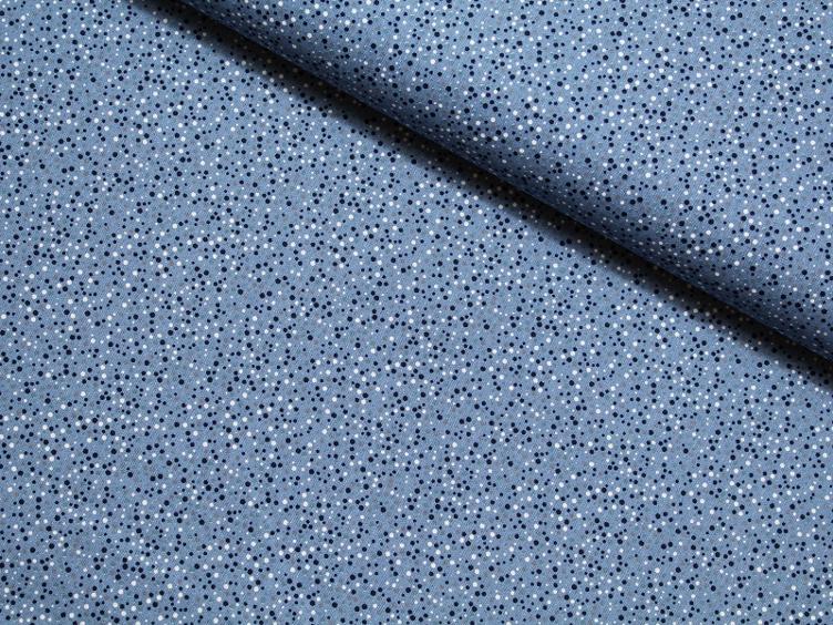Dots blue jeansblau Baumwolle 50x 150