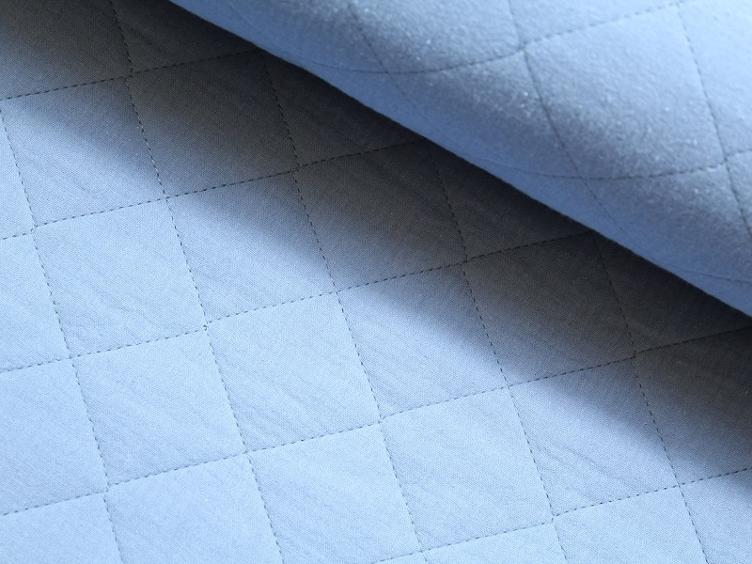 Doubel Gauze Stepper jeansblau wattiert