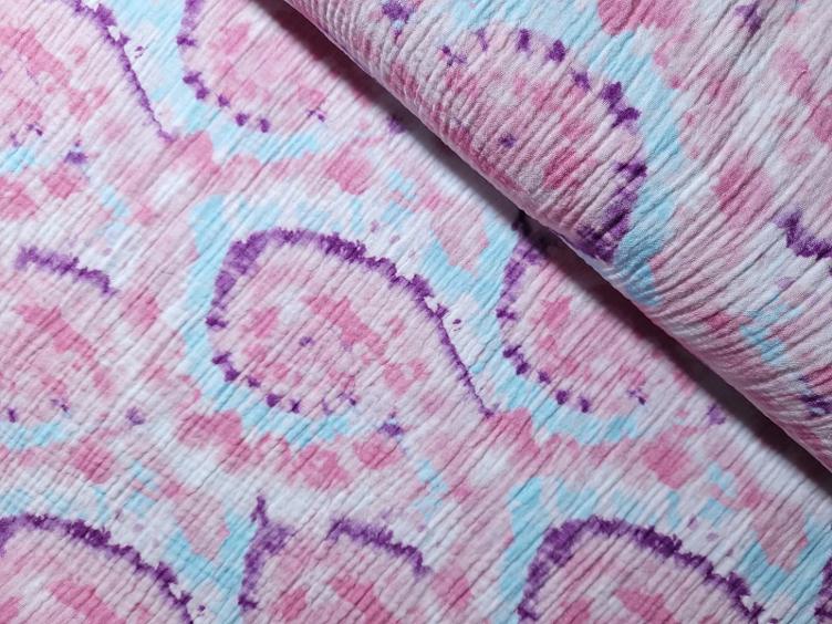 Double Gauze Batik rosa mint