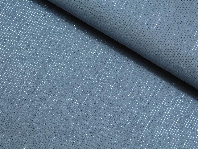 Double Gauze dusty blue gestreift Lurex 40 X 132 cm