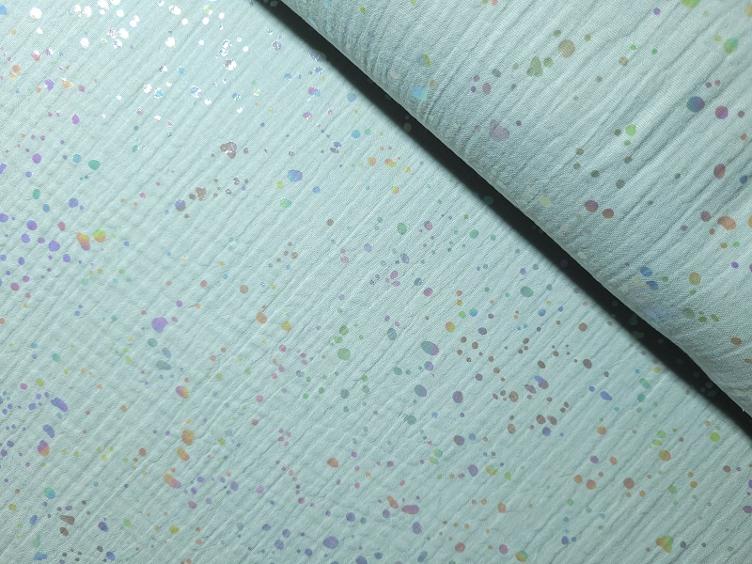 Double Gauze foil regenbogenfarben
