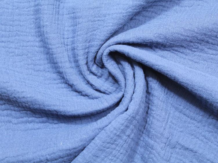 Double Gauze jeans uni 90 cm x 132 cm - 0