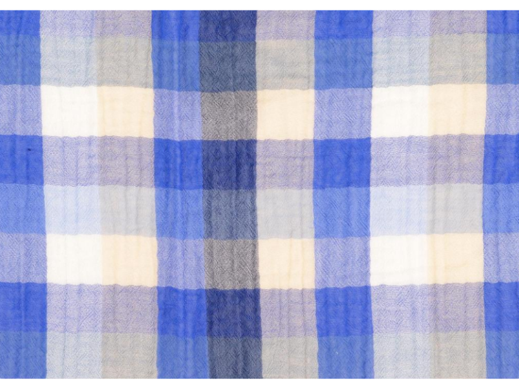 Double Gauze karo weiss marine