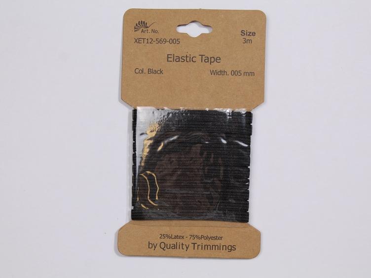 Elastic-Band anthrazit extra weich 5 mm / 3 m