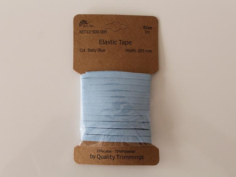 Elastic-Band extra weich 5 mm / 3 m hellblau