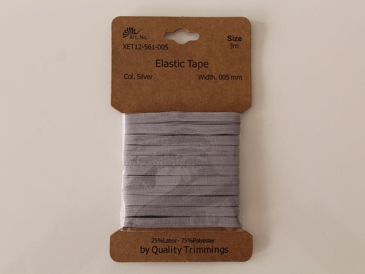 Elastic-Band extra weich 5 mm / 3 m hellgrau