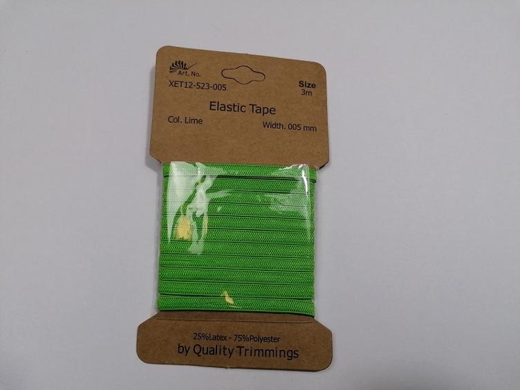 Elastic-Band grün extra weich 5 mm / 3 m