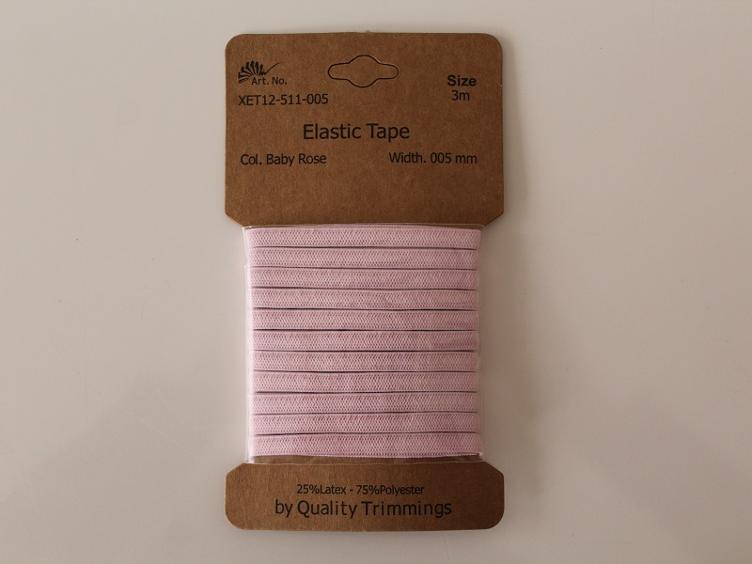 Elastic-Band rosa extra weich 5 mm / 3 m
