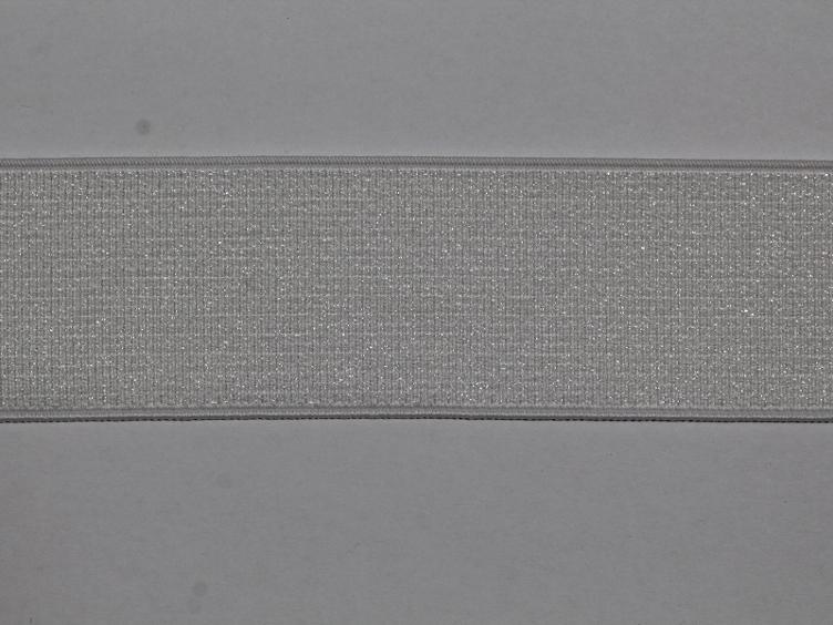 Elastic-Band weiss glitzer 40 mm