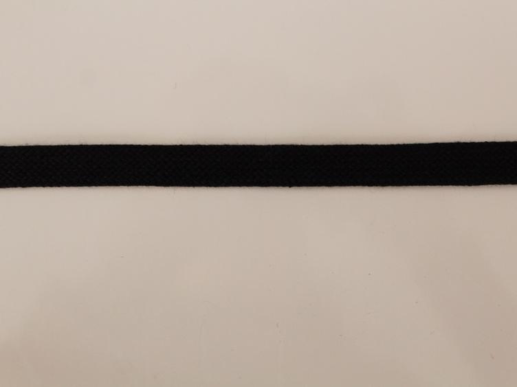 Flachkordel schwarz 15 mm