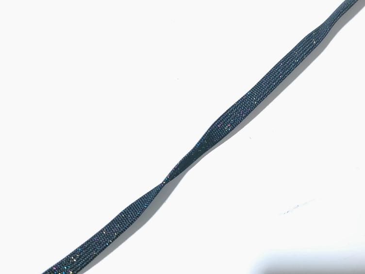 Flachkordel schwarz lurex 8 mm